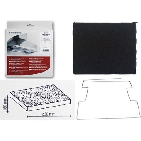 Filtre à charbon Long Life type 20 pour Hotte ELECTROLUX 50290650006