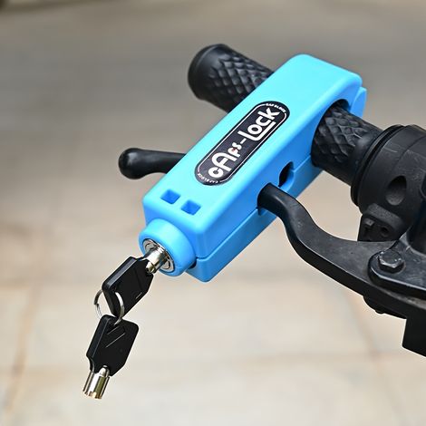 Antivol portable – matériau ABS, robuste et durable convient aux vélos et aux motos bleu. (1/2)