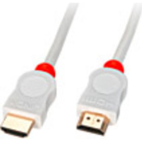 LINDY HDMI Cavo Spina HDMI-A, Spina HDMI-A 3.00 m Bianco 41413 UHD 4K,, tondo, Certificato UL, doppia schermatura, cavo (1/5)