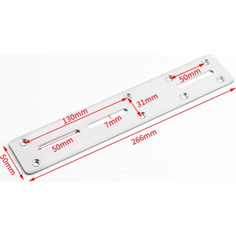 Lot von 2 Plaketten im Acier – 266 x 50 mm – Plakette aus massivem Stahl mit sichtbarer Oberfläche, Plakette aus montage renforcée in métal avec vis (1/4)