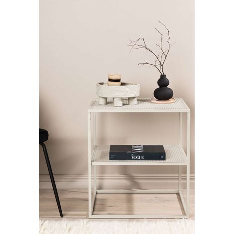 Netz table basse , table d'appoint beige.