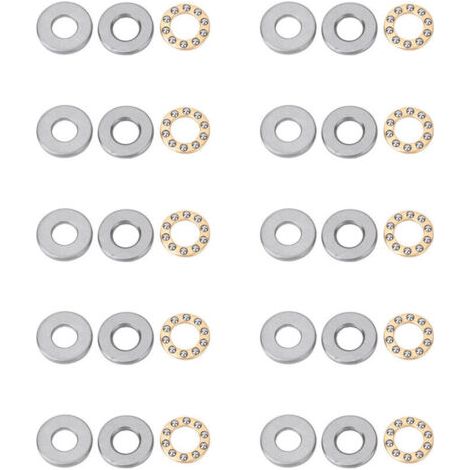 Set di 10 cuscinetti a sfere miniature in acciaio di alta precisione (F9-20M, 9 × 20 × 7 mm) (1/4)