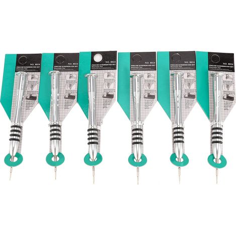 Set di 6 cacciaviti pentalobi 0,8x25mm – in acciaio al cromo vanadio – per riparazioni elettroniche – computer / fotocamere / orologi (1/4)