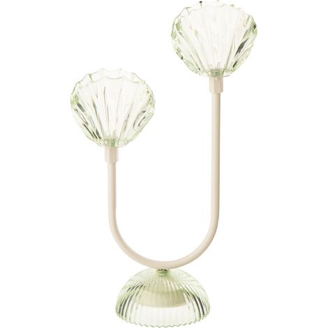 Lampe à Poser à LED "Shell" 32cm Vert Clair (1/4)