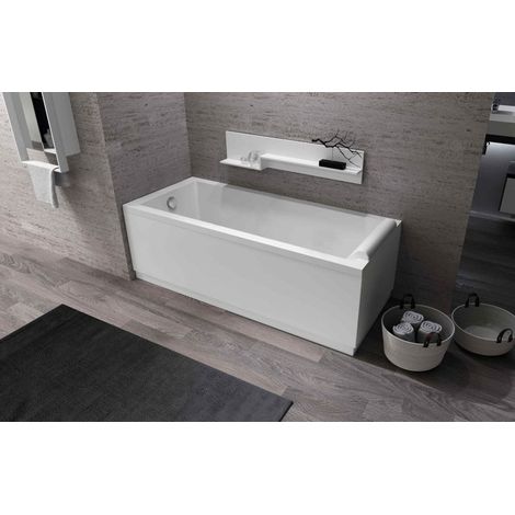 Bañera de hidromasaje novellini calos 2.0 blanco mate 170x80 cm con whirlpool y airpool (1/4)