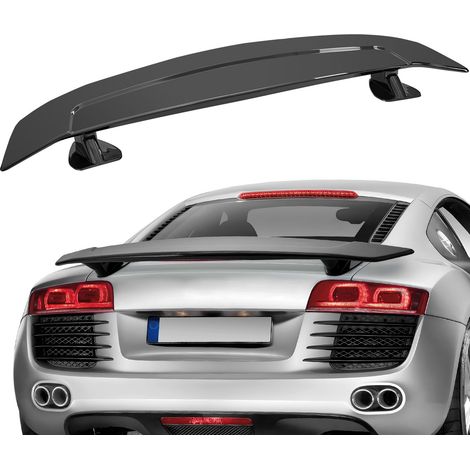 Aileron d'aile de style GT, 1175 mm, becquets arrière universels, pour la plupart des berlines et coupés, en ABS haute résistance, spoilers arrière de voiture, course automobile, noir brillant (1/5)