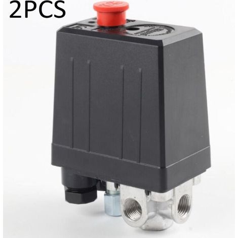 Pressostat de compresseur d'air avec 4 sorties pièces de compresseur de soupape de commande de pressostat, Monophasique, ¼\ (1/4)
