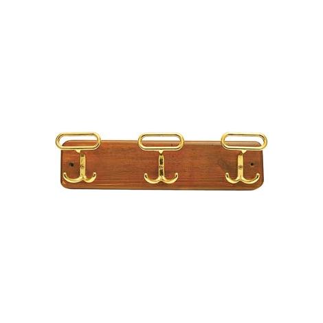 PORTABITI LEONZIO 3 POSTI NOCE/ORO- - cm.32x8,5h. - 2 pezzi