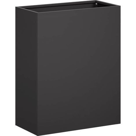 Garten-Pflanzgefäß Schwarz 40 x 20 x 50 cm Kaltgewalzter Stahl vidaXL