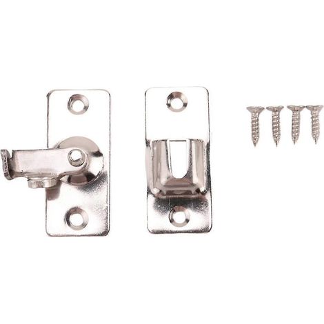 Accessoires de salle de bain en acier inoxydable : serrures de porte, verrou de porte coulissante à angle droit, boucle de porte (1/5)
