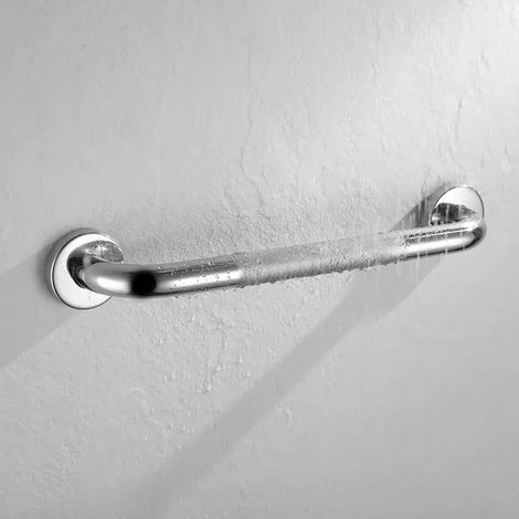Poignée de maintien antidérapante 50 cm, barre d'appui sécurité salle de bain, accessoire adapté personnes âgées, poignée murale robuste, kit fixation inclus (1/5)