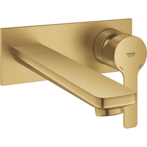GROHE Mitigeur lavabo mural 2 trous Taille L - Cool Sunrise brossé - 23444GN0 (1/5)