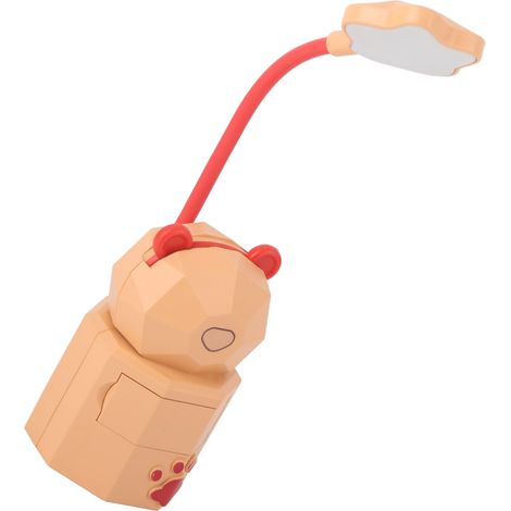 Lampe de Bureau LED Dessin Animé Protection des Yeux Lampe de Lecture et de Nuit Rechargeable par USB pour Chambre et Dortoir Jaune (1/5)