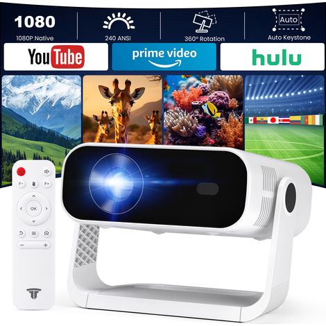 Smart Heimkino Beamer Nativ 1080P Android 14 WiFi 6 (1/5)
