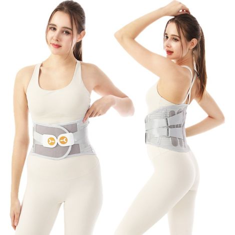 Cintura di supporto lombare - Supporto lombare per tutte le stagioni - Fissaggio e protezione - Cintura fitness - L (1/2)