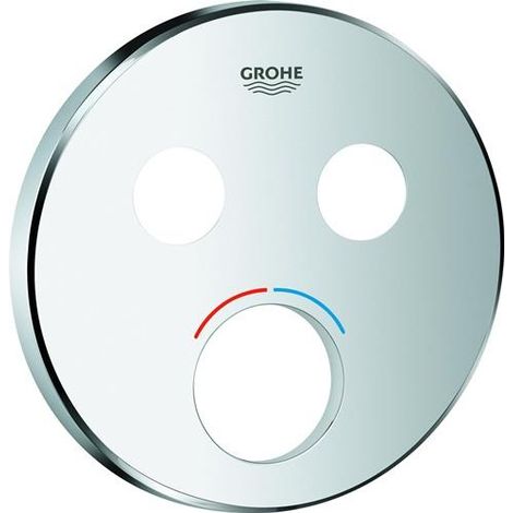 Rosette ronde 46992 pour mélangeur avec 2 vannes d'arrêt chromé