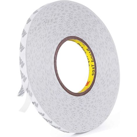 Ruban adhésif double face transparent Ulisem, 3M 9080, ruban adhésif double face résistant, longueur 50 m, largeur 10 mm, épaisseur 0,15 mm, pour travaux manuels (1/4)