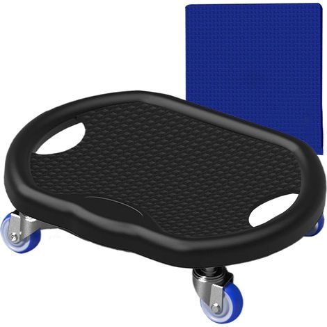 Planche roulettes abdominaux silencieuse avec tapis, roue robuste, entraînement fitness maison