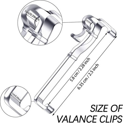 Clips de finition pour rideaux de 6,35 cm (2,5 pouces), stores vénitiens et stores verticaux, accessoires de fixation pour rideaux