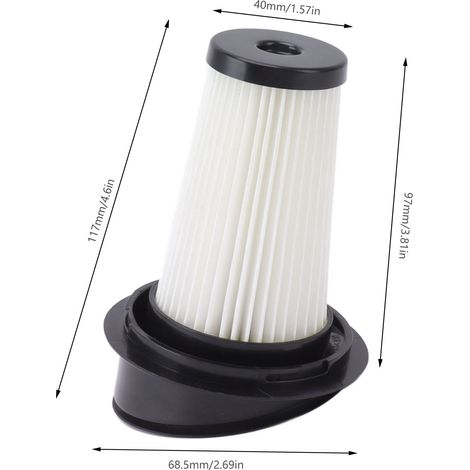Ortviai Filtre à poussière pour aspirateur Rowenta ZR005201, RH6543, RH6545WH – 2 pièces lavables en ABS haute efficacité (1/4)