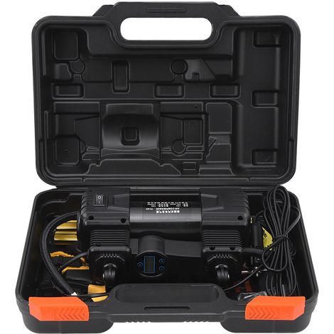 Compresseur d'air à double cylindre 12 V 150 PSI, kit de gonflage robuste pour pneus de voiture avec lumière LED (1/5)