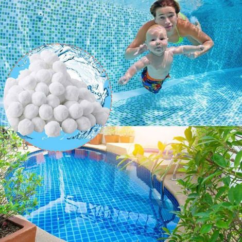 Balles Filtrantes - 700 g - Pour Systeme De Filtration De Piscine - Remplace 25 kg De Sable - Diametre 50 mm - Polyester Blanc - Par Boite (1/5)