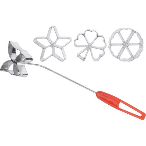 Kuchen- und Gebäckform-Set aus Aluminiumlegierung, inklusive 4 Stern- und Schneeflocken-Backblechen für Weihnachtsplätzchen und Rosetten (1/5)