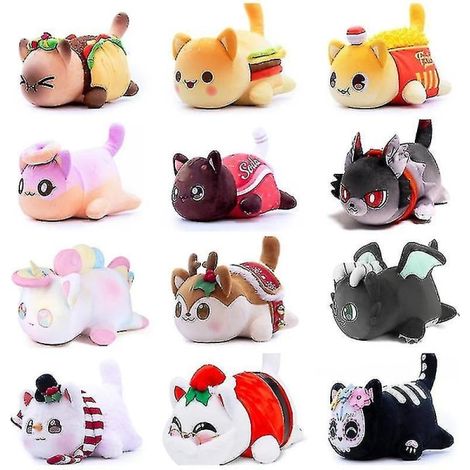 Peluche Aphmau Cola Frites Hamburger Pain Sandwich Nourriture Chat Cadeau de Noël Enfant Cheeseburger Oreiller Dormir (1/2)