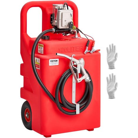 Pour Bateaux et VTT Bidon Essence Diesel 121 L Cuve de Transfert Mobile avec Pompe Électrique 12V sur Roues (1/5)