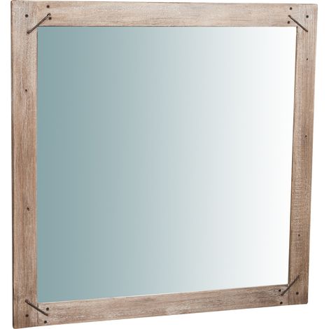 Espejo de pared de colgar de madera maciza R