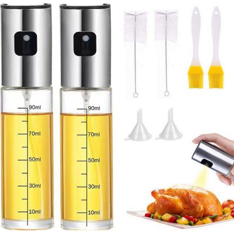 Spray Huile Cuisine Vaporisateur D'olive Pulverisateur pour Friteuse Grill 2 Pièces 100 ml (1/5)
