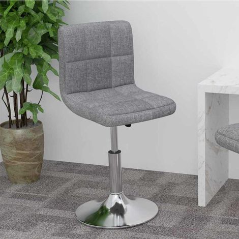 vidaXL Taburete de cocina giratorio de tela gris claro (1/5)