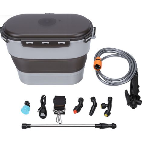Pulvérisateur électrique 8L pliable sans marque rechargeable à batterie 2000mAh avec perche télescopique 56cm et 5 modes (1/5)
