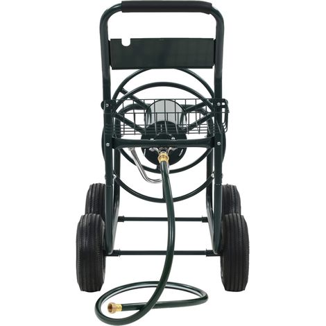 Chariot dévidoir avec connecteur de tuyau 1/2" 75 m Acier