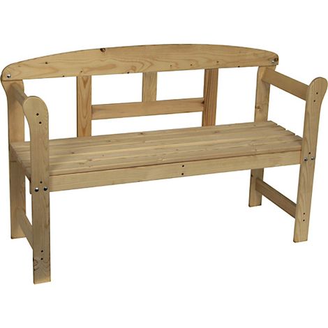 Friesenbank aus Kiefernholz - 125 x 40 cm - Holz Garten Parkbank
