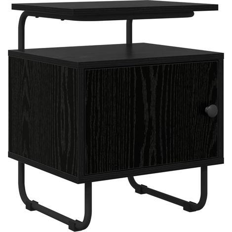 Bedside Cabinet Black Oak 40 x 36.5 x 50 cm Engineered Wood vidaXL (1/5)
