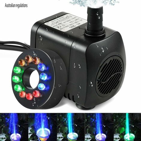 Pompe à eau de fontaine électrique 12LED