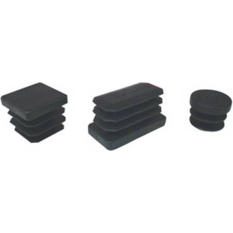 5 x BL PUNTALE ALETTATO TONDO 20 MM NERO 10 PZ
