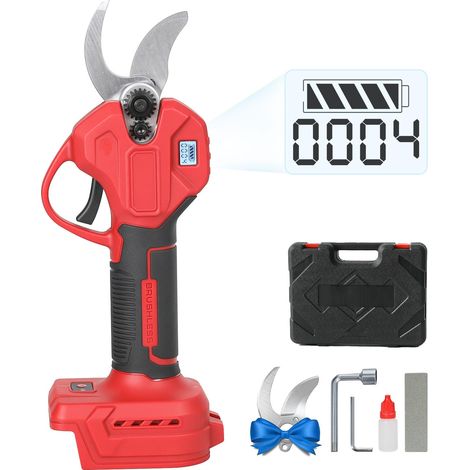 Sécateur électrique sans fil, 35 mm, compatible avec batterie M 18 V, moteur sans balais, écran LCD, 2 vitesses pour branches, arbustes, vergers (sans batterie) (1/5)