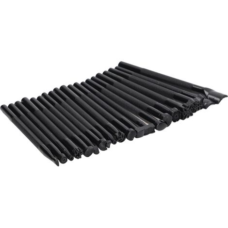20 Pièces Poinçons à Cuir Motifs Divers, Outils de Marquage Durables avec Poignée Antidérapante pour Projets DIY (1/5)