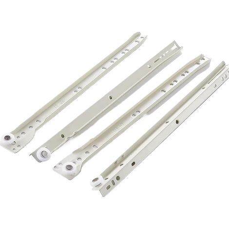 4 rails de tiroir à roulettes épais en deux sections (1/5)