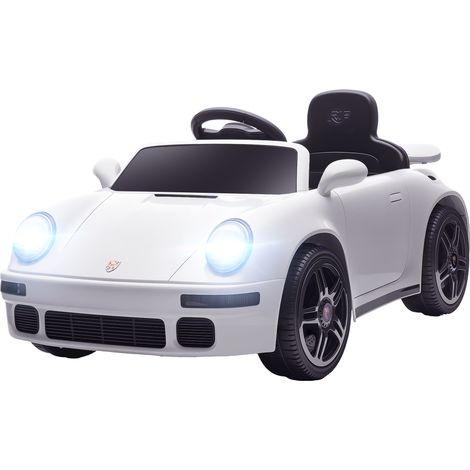 Voiture électrique enfant 12V 2.4G télécommande phares musique klaxon 103x55x44cm blanc