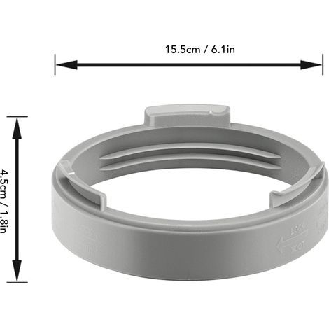 Universal connector for portable air conditioner exhaust hose – 150 mm, CW/CCW thread, made of ABS (1/4)
