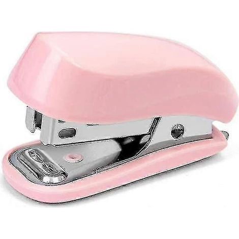 Mini-Heftgerät in Rosa mit Heftklammern, niedliches kleines Heftgerät fürs Büro, Geschenk für Schüler oder Berufstätige (rosa) (1/5)