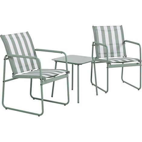 Salon de Jardin 2 Places "Namur" 82cm Vert (1/5)