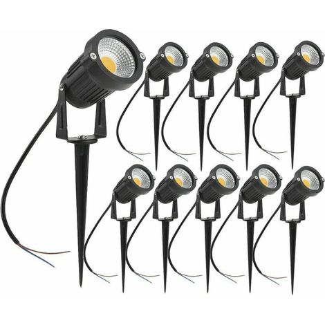 Lot de 10 spots LED COB 5W 220V orientables – Aluminium noir – IP65 pour extérieur – Économie d'énergie 90% par rapport halogène (1/4)