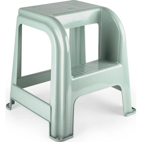 Taburete de plastico con escalon Verde claro (1/2)