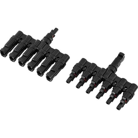 Kit de connecteurs de dérivation PV 6x TC-13805808 noir TRU COMPONENTS Contenu: 2 pc(s)