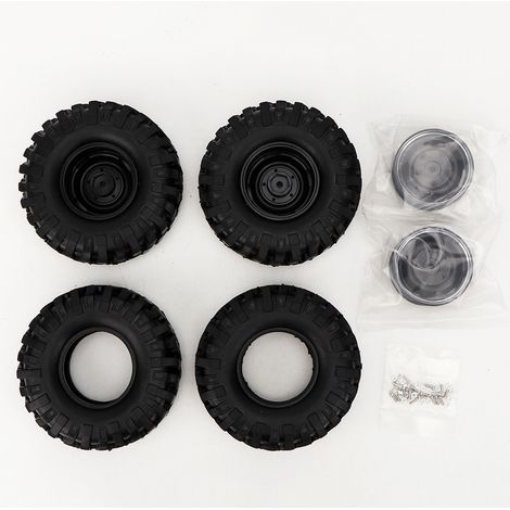 Stück 1,9"-Kunststoffnaben mit Gummireifen für 1/10 RC-Cars, kompatibles Zubehör für Traxxas TRX-4 (1/5)