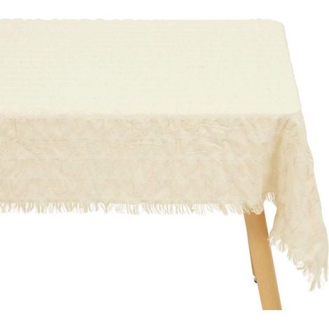 Nappe Plissée "Ysel" 150x250cm Blanc Chaud